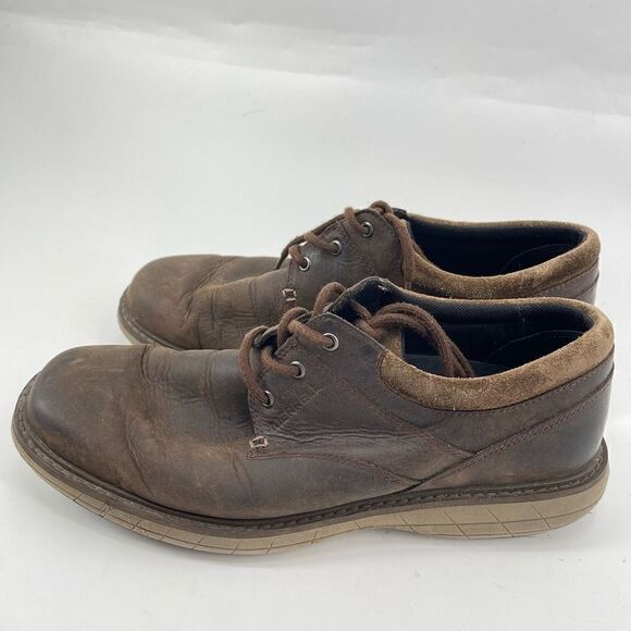 Merrell Mens Oxford Shoes World Vue Lace Up Leather J94355 Brown Size 10 main image 9